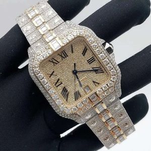 Luxe die er volledig uitziet, bekijk Iced Iced for Men Woman Top vakmanschap uniek en dure Mosang Diamond 1 1 5a horloges voor hiphop industrieel luxueuze 6383