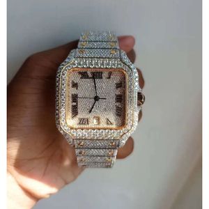 Luxe die er volledig uitziet, bekijk Iced Iced for Men Woman Top vakmanschap uniek en dure Mosang Diamond 1 1 5a horloges voor hiphop industrieel luxueuze 5039