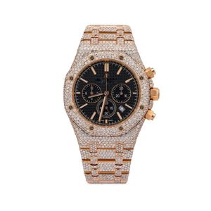 Luxe die er volledig uitziet, bekijk Iced Iced for Men Woman Top vakmanschap uniek en dure Mosang Diamond 1 1 5a horloges voor hiphop industrieel luxueuze 9155