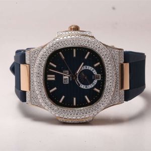 Luxe die er volledig uitziet, bekijk Iced Iced for Men Woman Top vakmanschap uniek en dure Mosang Diamond 1 1 5A horloges voor hiphop industrieel luxueus 8837