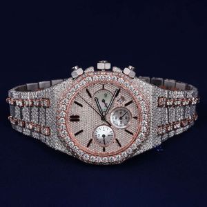 Luxe die er volledig uitziet, bekijk Iced Iced for Men Woman Top vakmanschap uniek en dure Mosang Diamond 1 1 5a horloges voor hiphop industriële luxueuze 2253