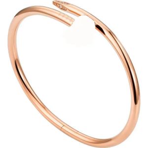 Bracelet de luxe en or Love Designer Bracelet de mode classique pour femmes Bracelet de forme d'ongle diamant de rose en argent en argent en or 18k