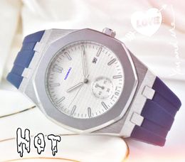 Luxe liefhebbers grote quartz horloges heren roestvrijstalen lederen riem president desinger klok mode armband lijn skelet wijzerplaat Hoogwaardige president horloge geschenken