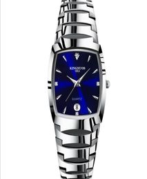 Luxury minnaars koppels Quartz Smart Diamond Watches 40mm Dial Heren 25 mm Diameter Dameswatch Tungsten stalen kalender Polshorloges59977947