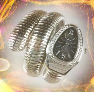 Amantes de lujo Japón Movimiento de cuarzo Rechazas para mujeres Gold Silver Bee Snake Diamonds Anillo Simple reloj de acero inoxidable Pulsera de acero inoxidable Mira los primeros regalos de las estrellas