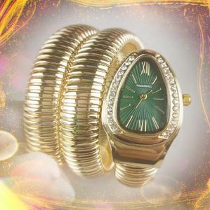 Luxury Lovers Quartz Watches Femmes Gold Silver Bee Snake Diamonds Anneau simple Clock Inemdless Steel Band Bracelet Ladies Watch Christmas Valentin's Cadeaux