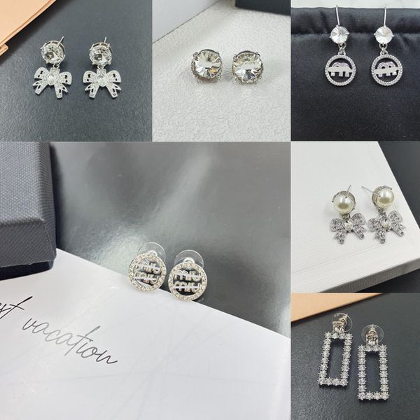 Luxury M I U Series Plata de ley 925, oro y plata, diseño de moda, pendientes de mujer exquisitos y lindos, pendientes redondos naturales, joyería clásica, regalo para mejor amiga