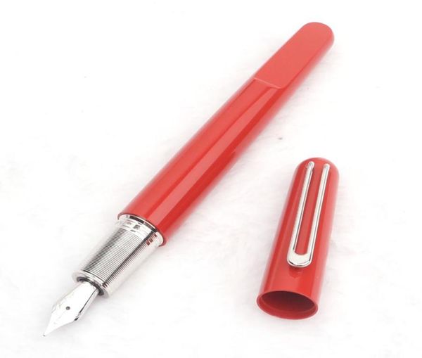 Plumas estilográficas rojas lindas de la serie M de lujo con tapa de cierre magnético Proveedor de negocios de oficina Escritura de bolígrafos de tinta fluida para regalo de dama 3694091