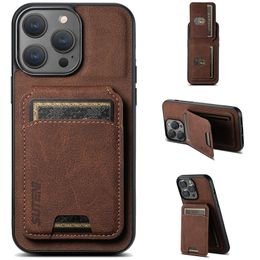 Funda magnética de lujo para teléfono de grano de lichi para iPhone 15 14 13 12 Pro Max Sony Xperia 1 10 5 Oneplus 11 5G Múltiples ranuras para tarjetas Patrón de litchi Cartera de cuero Kickstand Shell