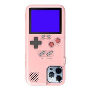 Kleurscherm Game Console Telefoonhoesje Kan 36 Klassieke Games Portable Handheld Game Spelers Voor Iphone 15 Pro Max 14 13 12 11 X Xr 8 Schokbestendige Cover