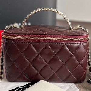 Maquillaje de lujo Bolso de diseñador para mujer Moda Embrague Artículos de tocador Bolsos de hombro cruzados Cuero genuino Lavado de cosméticos Monedero Totes Bolso de mano Dama casual Mini bolsos