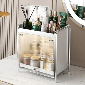 Luxe make -up organisator cosmetische opbergdoos grote capaciteit desktop schoonheid vrouwen huidverzorging lade make -up container juweel 240327