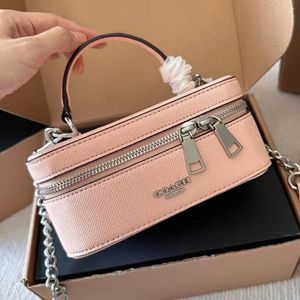 Luxe make-up kofferbak top handvat box lunchtas Designer Womens Echt Leer heren Cross Body Schoudertassen Bakken handtassen mode Portemonnees coachly cosmetische Clutch Bag