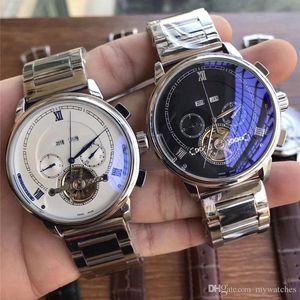 Les hommes de mode regardent Top marque de luxe tous les sous-cadrans fonctionnent montres pour hommes jour-date volant mécanique montres-bracelets automatiques pour hommes Saint Valentin cadeau cadeau Relogio