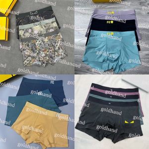 Boxers de luxe pour hommes, sous-vêtements de styliste en pur coton, doux et confortables, 3 pièces avec boîte