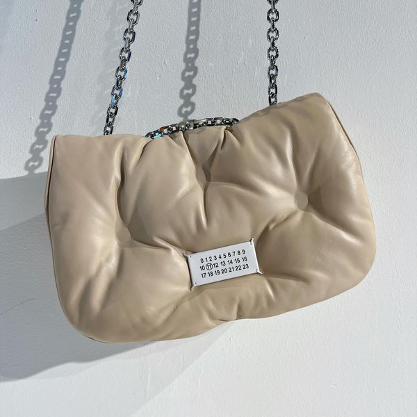 Luxe Margiela Chaîne Totes Hommes Pochettes Designer Mode En Cuir Véritable En Cuir D'agneau Voyage Femmes Lady Cross Body Sling Sacs À Main Postman Sac À Main Sacs À Bandoulière