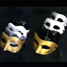 Masque de luxe Masque de mascarade de fête vénitienne pour hommes Masques de gladiateur romain Halloween Masques de Mardi Gras Demi-masque en option multicolore HH7-136 Meilleure qualité