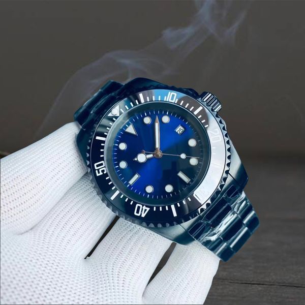 Reloj maestro de lujo Relojes para hombre 44 mm Habitante de aguas profundas Movimiento 3135 Bisel de cerámica Zafiro Cystal Inoxidable Hebilla de reloj deslizante Reloj de buceo mecánico automático