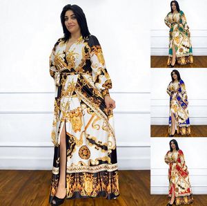 Robes maxi de luxe pour femmes, robe d'été à manches longues, vêtements pour femmes