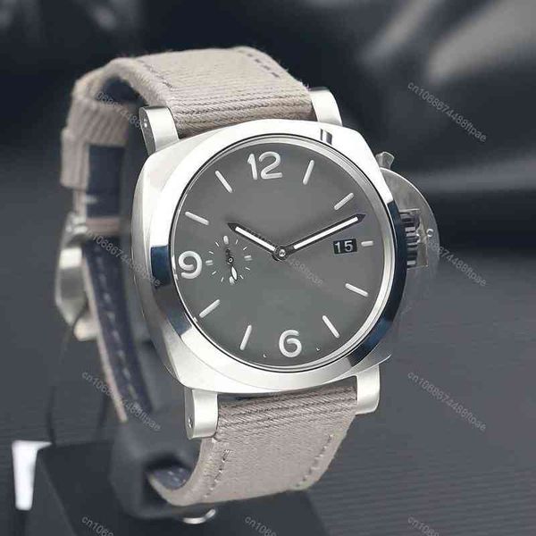 Reloj con movimiento mecánico de lujo, marca automática, correa de nailon para buceo superior, pulsera de diseñadores suizos de 44mm