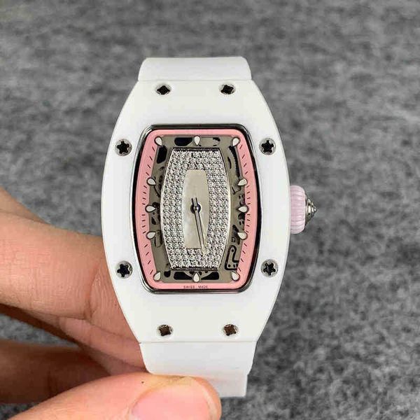 Mécanique de luxe Regardez Richa Mils Wristwatch Même RM07 Guan Xiaotong Watch en céramique Lip évidé Mouvement mécanique automatique R407