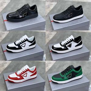 Designer Heren Downtown Lederen Casual Schoenen Patent Platte Heren Trainers Zwart Wit Mesh Ademende Outdoor Wandelschoenen