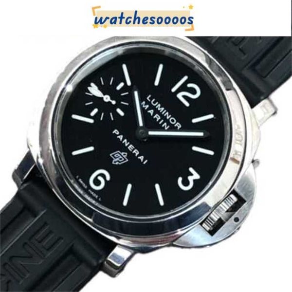 Luxury Men Automatic Movement Watch Zf Marina Logo Pam0005 Black Hand Roll Watch Mens Second-main