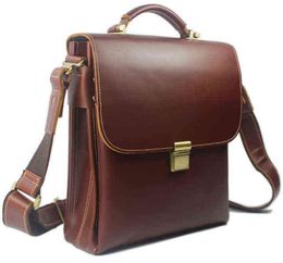 Luxe mannen aktetas portfolio mannen lederen aktetas handtas zakelijke tas attache case mannelijk lederen crossbody tas m002# 220616