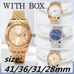 Luxe herenpaarhorloge Automatisch 2813 gouden horloge Dress Volledig roestvrij staal Saffier Waterdicht Gloeiend paarstijl Klassiek horloge Dameshorloge Montre de Luxe