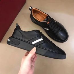 Chaussures de créateur de luxe pour hommes Ballys Black Low Top Moony Sneakers chaussures décontractées