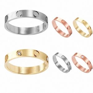 Luxe mannen Diamond Gold Ring For Women Rings Moissanite Love Designer Sterling Silver Jewelry Screw Coupleyeml#