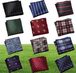 Men de luxe Mandkinchief Polka Dot à rayures à rayures Floral Imprimé Hankies Polyester Hanky Business Pocket Square Chest Porte 2323CM1469989