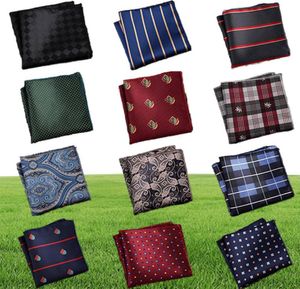 Men de luxe Mandkinchief Polka Dot à rayures à rayures Floral Imprimé Hankies Polyester Hanky Business Pocket Square Chest Porte 2323CM1469989