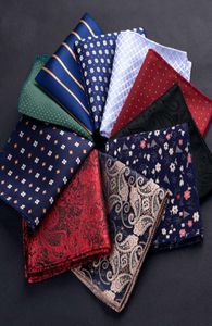 Luxe mannen polyester zijden zakdoek pochet vierkant vintage polka dot hankies bruiloft feest borst handdoek 879011444