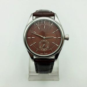 Luxe Hommes Quartz Mouvement Designer Montre 40mm Mâle Horloge Petit Trois Aiguilles En Cuir Vintage Hommes Montres La Montre-Bracelet Manuel Cadeaux Pour Le Père