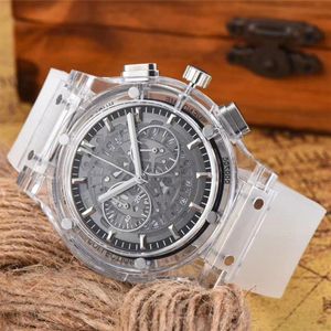 Luxe mannen kwarts horloge multifunctionele waterdichte rubberen riem heren horloges mode polshorloges cadeau montre de luxe221w