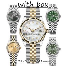Luxury Men's Automatic Mechanical Watch 36 / 41mm 904L AAA All en acier inoxydable montre une batterie de quartz pour femmes 28/31 Super Bright Bright Sapphire Watches Montre 46