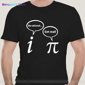 Luxury heren t-shirtmens t-shirts zijn rationeel krijg echt denkbeeldig wiskunde shirt algebra irrationele taart mathatics geek calculus leraar geestige nummer