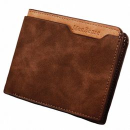 Portefeuille de cartes en cuir PU pour hommes de luxe portefeuille pour hommes courts mâles à sac portable portable pliant vintage billette-billetera hombre a3yy # #