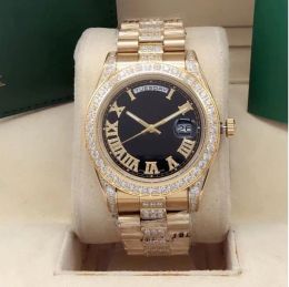 Luxury Men's's Watch 41mm Dial 2813 Automatic Mething Watchs Fashion Designer Roman Diamond Gol