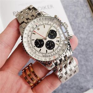 Luxe herenhorloge 47 mm ultragrote wijzerplaat 316L Boutique stalen horlogeband waterdichte Whiteface eeuwenoude horloges339S