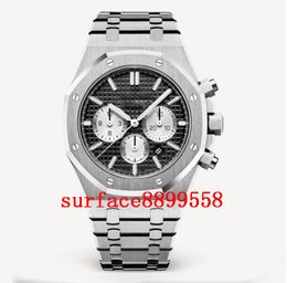 Montre de luxe pour hommes Cadran de débogage multifonction Mouvement électronique à quartz Version entièrement améliorée Acier inoxydable Fermoir pliant solide Bracelet Montres pour hommes à la mode