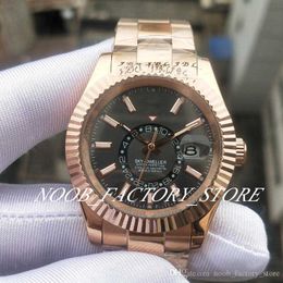 Luxe mannen horloge 326935- rose goud roestvrijstalen riem 2813 Automatische beweging roterende bezel werkring commando 42mm heren sporthorloges