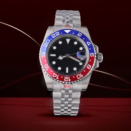 Luxury Mens montre Blue Red Red Red Black Diads Watches Sapphire 2813 Mouvement mécanique automatique montre Homme de qualité étanche de haute qualité