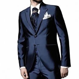 Trajes de lujo para hombres Fi Casual por encargo Conjunto Peak Lapel Wedding Groom Blazer de alta calidad Slim Fit Jacket + Pants + Vest 2024 e7ww #