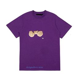 Luxury Men T Shirt Diseñador PA Camiseta de palma de la palma Camas de hombres Guillotine Bear Camas Truncadas Truncadas Angel Casco de verano Loose Summer For Women Whildy