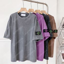Camiseta de hombres de lujo Coda de algodón puro Tops de diseñador Sweinshirt para mujer Floja de manga corta Piedras de manga tshirts de verano
