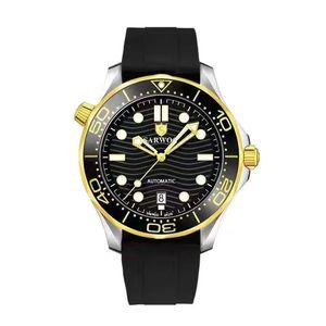 Luxe mannen kijken 2813 Automatisch mechanisch mode -skelet 300 600 Watch Lumineuze keramische rietjes stalen beweging waterdichte sport zeepaardjes polshorse polshorse duik