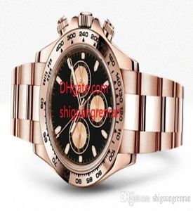 Luxury Men Watch 40mm Sapphire 116505 18K Rose Gold Black Dial Mécanique Automatique No Chronograph Mens Wrist Wrists MAN039S MA4774450