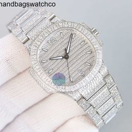 Luxe herenhorloge vol diamanten horloge waterdicht topkwaliteit dames damesriem